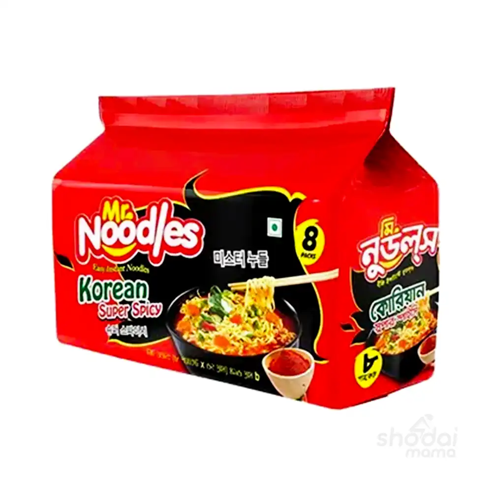 Mr. Noodles Korean Super Spicy 8 packs 496g